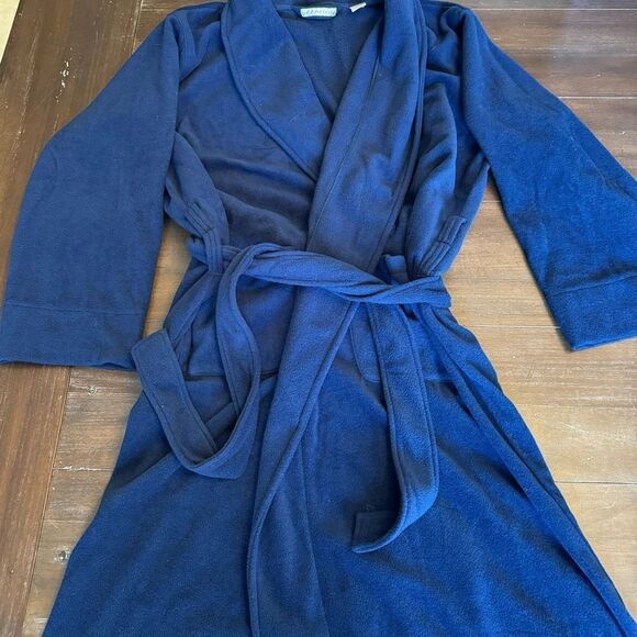 Navy Blue Wrap-Style V-Neck Jacket - Picture 1 of 5